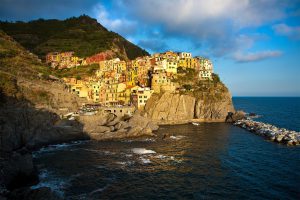 Cinque Terre ao anoitecer 